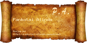 Pankotai Alinda névjegykártya